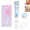 Women's Electric Shaver,3 in 1 Wet & Dry Waterproof Electric Razors for Women,Rechargeable Women's Body Shaver Bikini Trimmer,for Leg Arm Underarm Bikini Area (Blue) view 1