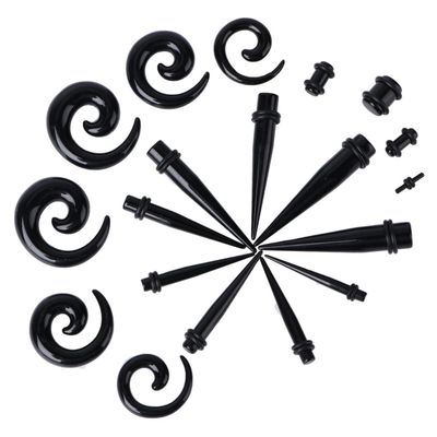 VALICLUD 54pcs Snail Shape Ear Expansion Set Acrylic Ear Stretching Tools Smooth and for Comfortable Piercing Jewelry Allergy Design for Men and Women
