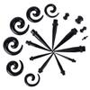 VALICLUD 54pcs Snail Shape Ear Expansion Set Acrylic Ear Stretching Tools Smooth and for Comfortable Piercing Jewelry Allergy Design for Men and Women view 1
