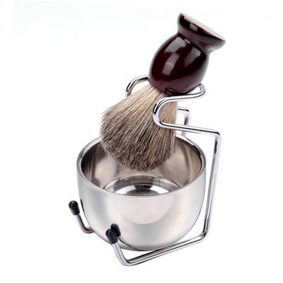 Beaupretty 3pcs Beard Care Kit Shaving Bowl Brush Set Soap Bowl Men's Grooming Tools Men's Shaving Kit