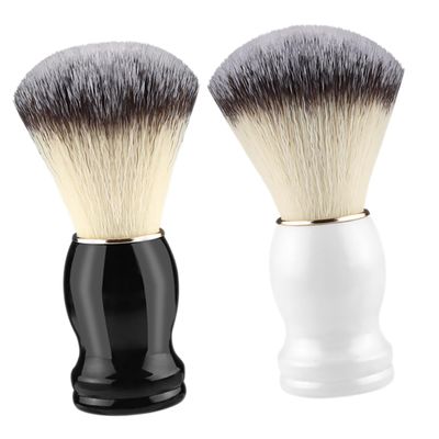 CALLARON 2pcs Soft Bristle Shaving Brush for Men Mustache Hair Salon Grooming Accessories Compact Foam Brush for Smooth Shaving Experience Travel-friendly Barber Tool