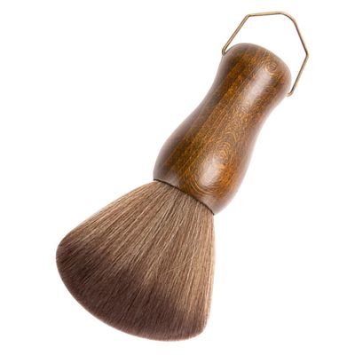 HONMEET Barber Brush Cleaning Brush Dusters Detangler Barbers Hair Removal Color Detangle Hair Scalp Neck Duster Brush - Bristle Mason Curly for Shave Brush Men Shaving Wood