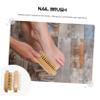 Healvian 2pcs Nail Dual-sided Brush Wood Manicure Tool Safe Detailing Brush for Nail Tech Random Color view 3
