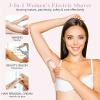 Women's Electric Shaver,3 in 1 Wet & Dry Waterproof Electric Razors for Women,Rechargeable Women's Body Shaver Bikini Trimmer,for Leg Arm Underarm Bikini Area (Pink) view 2