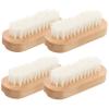 Beaupretty 4pcs Nail Care Wooden Bristle Nail Brush for Fingernails Pedicure Gentle Cleaning Dust Removal view 1