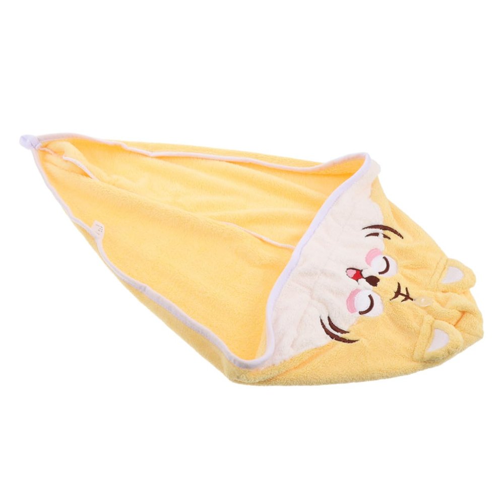 DEARMAMY Cartoon Tiger Coral Fleece Hair Drying Hat for Women Super Absorbent Quick Drying Cap Bath Head Wrap Towel for Wet Hair
