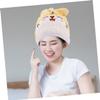 DEARMAMY Cartoon Tiger Coral Fleece Hair Drying Hat for Women Super Absorbent Quick Drying Cap Bath Head Wrap Towel for Wet Hair view 4