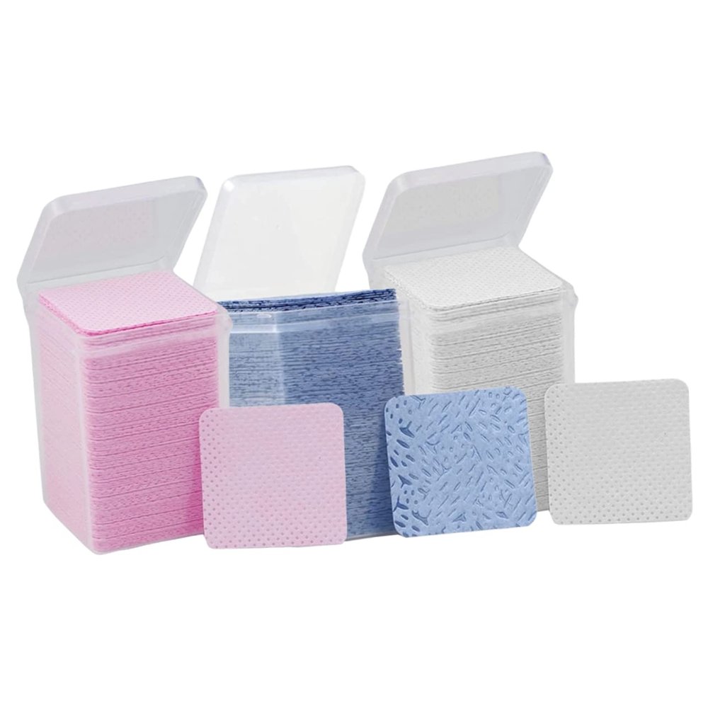 HAPINARY Eyelash Glue Wipe Pads Cleaning Supplies for Lash Extensions Multi-Purpose Makeup for Salon and Home Use Safe for and Lashes