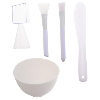 DEARMAMY Facial Mask Stir Stick Silicone Bowl Set Diy Mask Mixing Bowl Esthetician Tool for Clean Application Versatile Beauty Supplies
