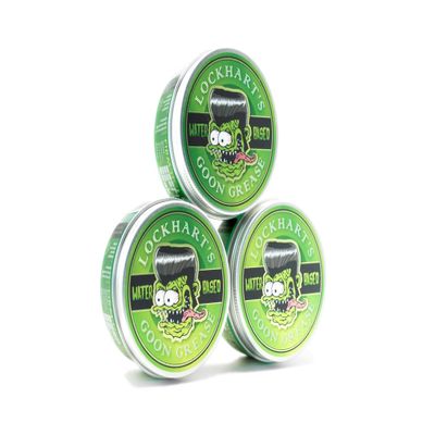 Goon Grease by Lockharts (3 pack) Water-Based Pomade for Men High Shine and Stronger Hold For The Slickest Hair On Earth Perfect For Modern Looks, Curly or Slicked Back Hair (3.4oz each)