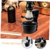 DEARMAMY 3pcs Men's Grooming and Shaving Stand Razor Brush Holder Base and Space-saving view 3