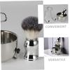 SAFIGLE 1set Shaving Kit for Men Stainless Steel Shave Bowl Brush and Stand Shaving Accessories for Comfortable Grooming Experience for Daily Use view 3