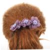 PartyKindom 4pcs Flower Bun Maker for Women Lazy Hair Curlers Elegant Floral Design Comfortable Mesh Yarn Cloth Materials for Hairstyles view 2