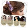 PartyKindom 4pcs Flower Bun Maker for Women Lazy Hair Curlers Elegant Floral Design Comfortable Mesh Yarn Cloth Materials for Hairstyles view 3