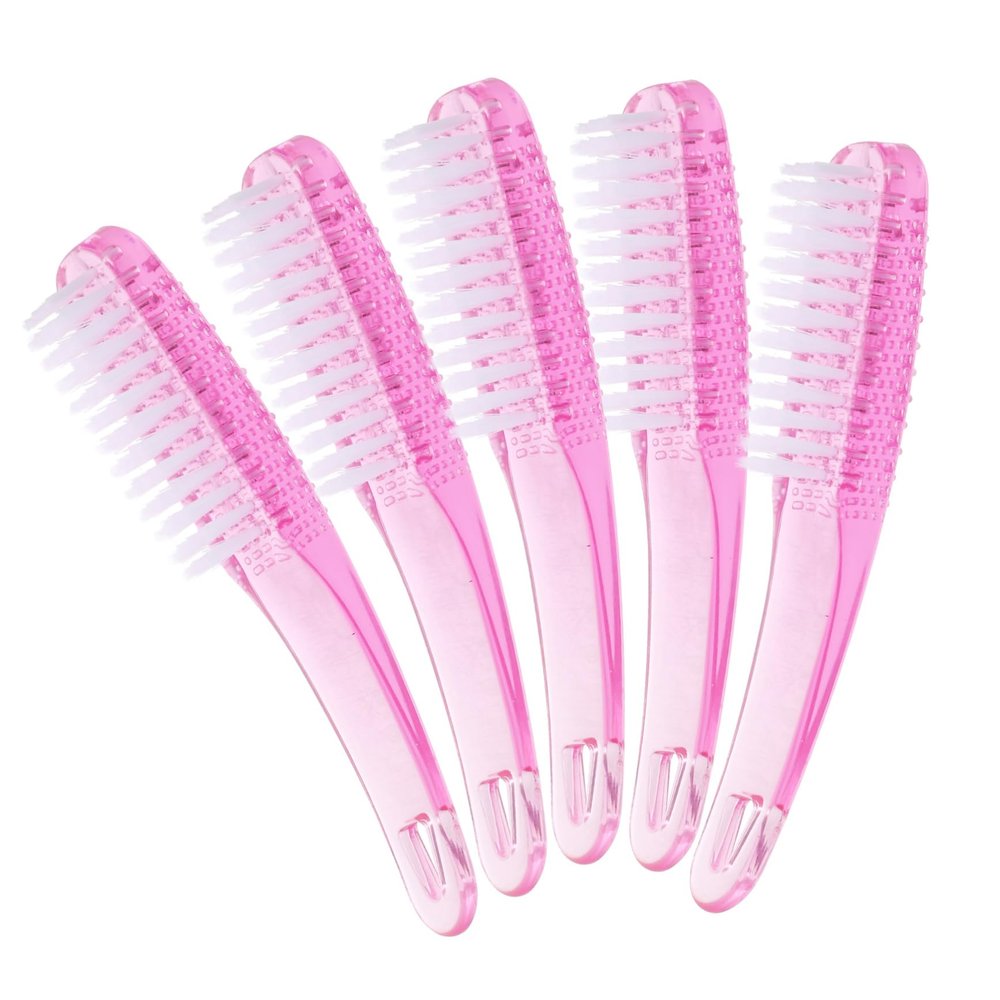 Beaupretty 5pcs Nail Brush Cleaner for Nail Dust Removal Portable Pedicure Brush for and Comfortable Cleaning Tool for Home and Travel