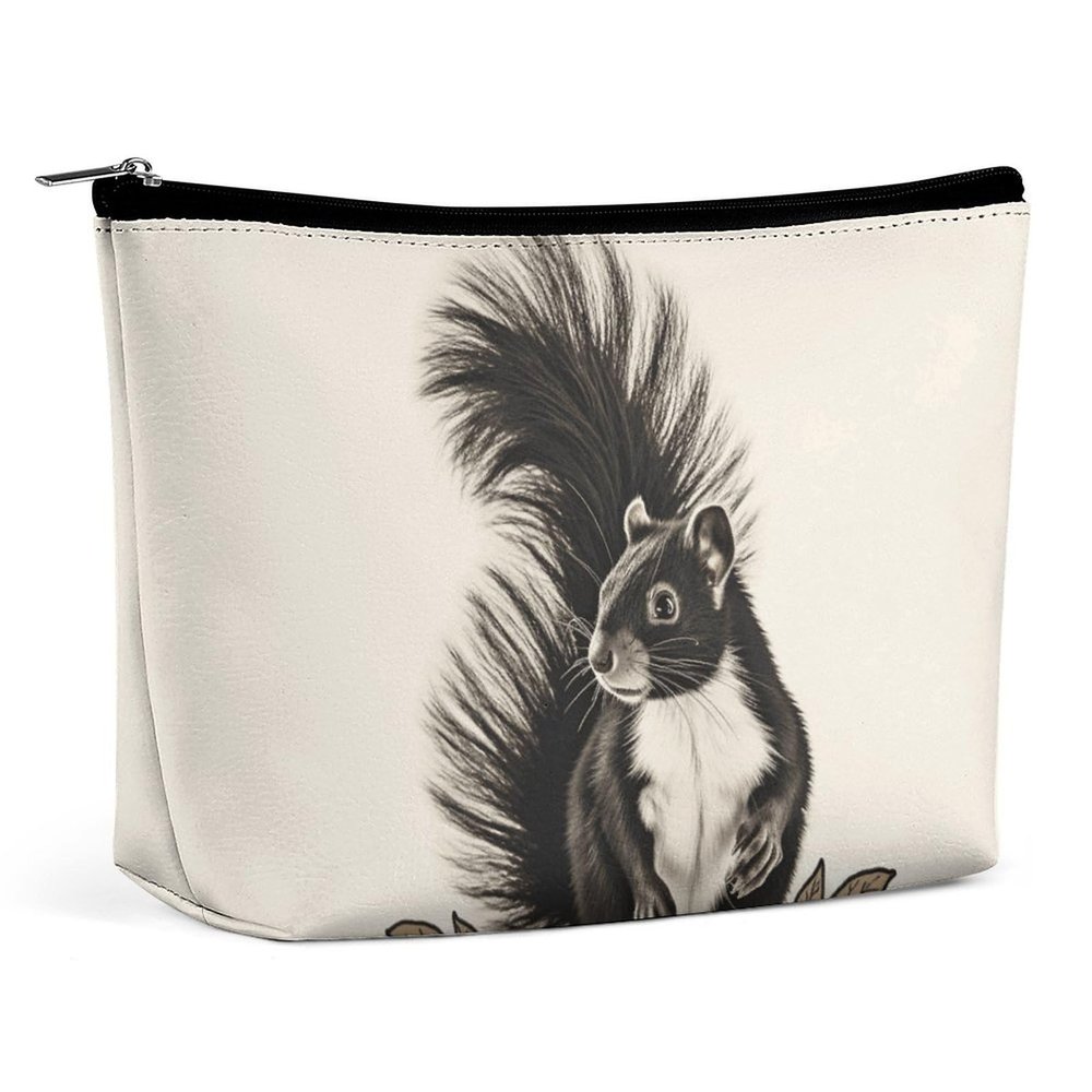 QMNBTES Skunk Travel Makeup Bag Large Toiletry Bag for Women Waterproof Cosmetic Bags for Purse Portable Makeup Organizer Bags Cute Zipper Pouch Cosmetic Pouch Funny Travel Makeupbag