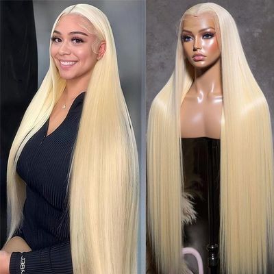 Ying Guan 613 Blonde Lace Front Wig Human Hair Lace Front Wigs Human Hair 32Inch 613 Blonde Straight Wig Human Hair Glueless Wigs Human hair 13x4 Lace Frontal Wigs for Black Women Pre Plucked