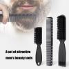 3 Pcs Mans Beard Brush Beard Brush Hair Brush Double Head Hair Styling Brush Hair Styling Tool view 2