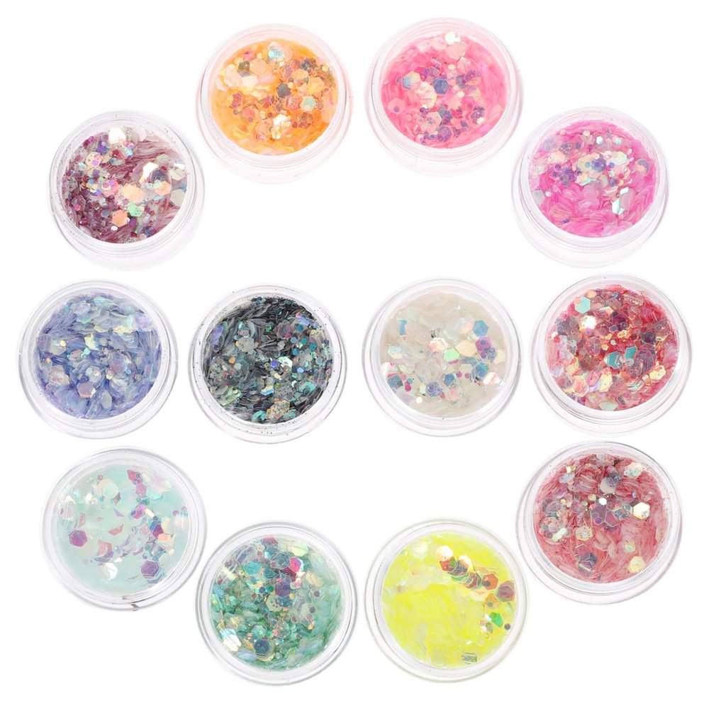 FOYTOKI Color Glitter Gel for Body Face Hair Nail Art Neon Glow Makeup Supplies for Halloween Parties Festivals Easy to Use Safe for Skin