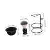 DEARMAMY Men's First Shaving Kit Shaving Brush Bowl Set Stand Gentle Nylon Bristles Travel-friendly Kit for Boys view 2