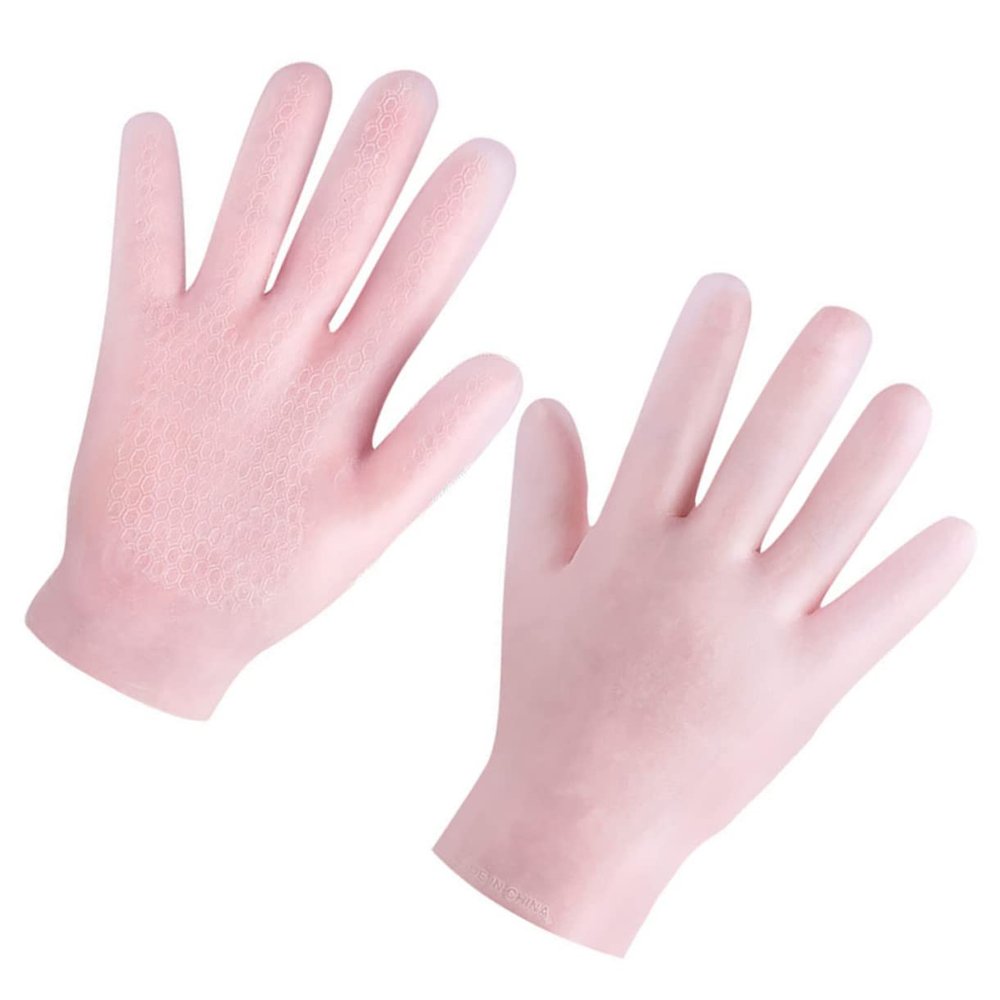 HONMEET 1pair Exfoliating Gloves for Women Gloves Dry Hand Moisturizing Soft Comfortable Overnight Skin Care Washable for Sensitive Skin