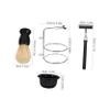 SAFIGLE Shaving Kit with Manual Razor Shaving Bowl Brush and Stand Essential Grooming Accessories for Men for Daily Use and Barbershop Quality view 2
