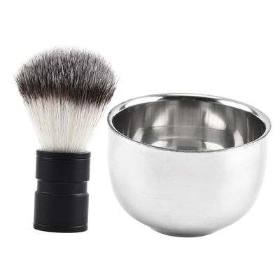 Beaupretty 2pcs Manscape Kit Men Shaving Brush Bowl Hair Shaving Tool Beard Grooming Kit
