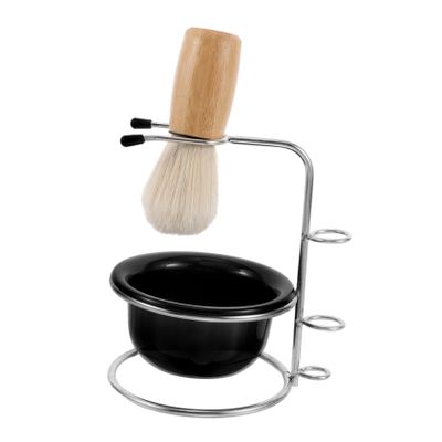 DEARMAMY Men's Shaving Kit Shaving Brush Bowl and Stand Gentle Nylon Bristles for Beard and Pore Health Travel Home Use