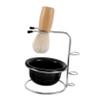 DEARMAMY Men's Shaving Kit Shaving Brush Bowl and Stand Gentle Nylon Bristles for Beard and Pore Health Travel Home Use view 1