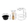DEARMAMY Men's Shaving Kit Shaving Brush Bowl and Stand Gentle Nylon Bristles for Beard and Pore Health Travel Home Use view 2