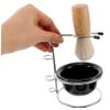 DEARMAMY Men's Shaving Kit Shaving Brush Bowl and Stand Gentle Nylon Bristles for Beard and Pore Health Travel Home Use view 3