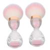 AUTSUPPL 2pcs Brushes for Nail Art Makeup Cleaning Gentle Fluffy Design for Acrylic Powder Removal Cosmetic Tool Care Pink Blending Brushes for Delicate Use view 1