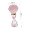 AUTSUPPL 2pcs Brushes for Nail Art Makeup Cleaning Gentle Fluffy Design for Acrylic Powder Removal Cosmetic Tool Care Pink Blending Brushes for Delicate Use view 2