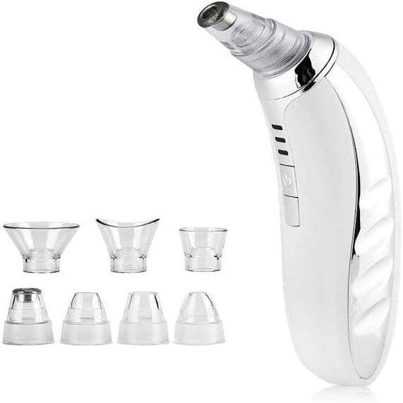 Blackhead Remover, Pore Extractor, Blackhead Extractor Tool, LED Display USB Rechargeable Acne Comedone Pore Cleaner with 4 Probes & 5 Suction Level, Convenient and Durable