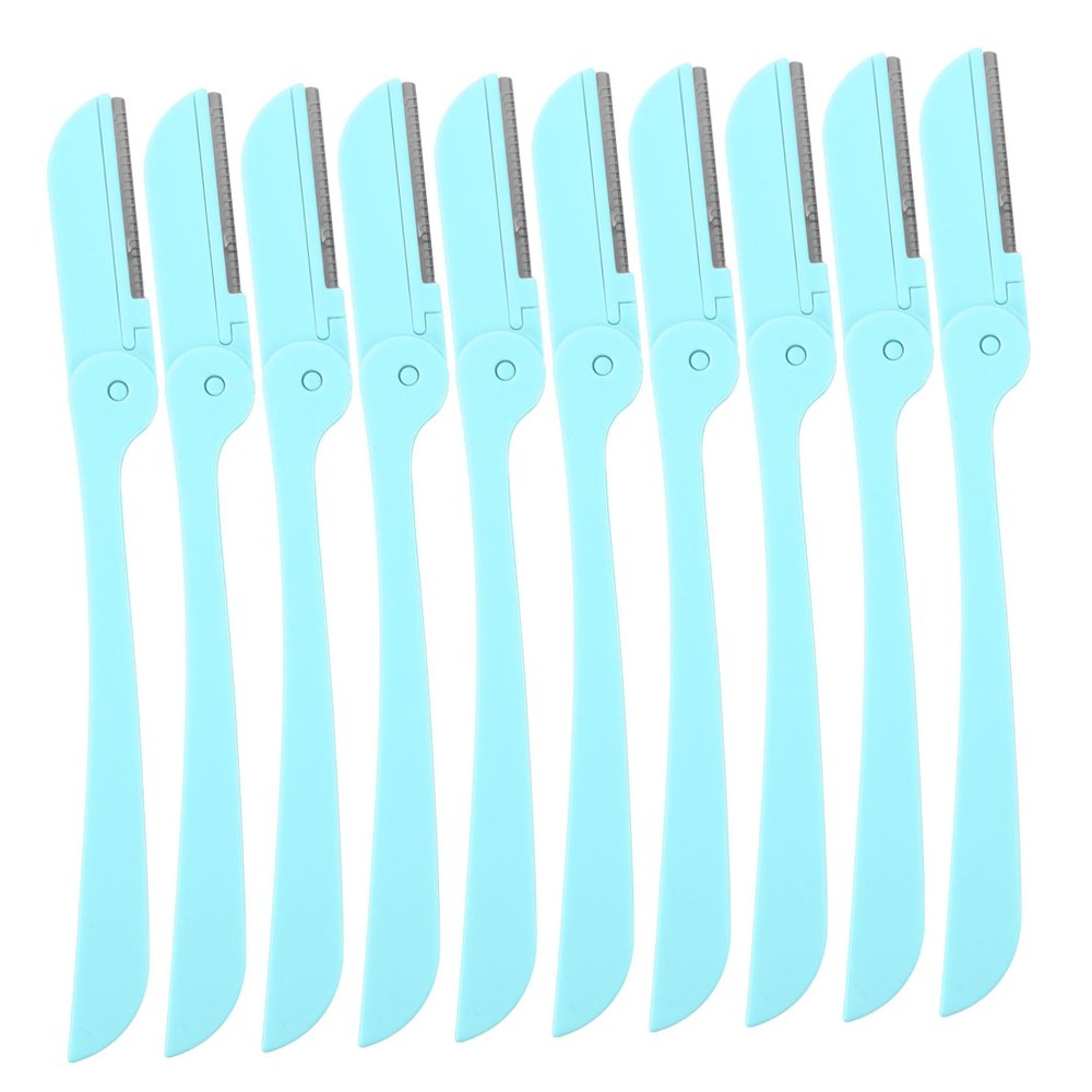 CALLARON 10pcs Portable Foldable Eyebrow for Women Ergonomic Eyebrow Trimmers Precision for Effortless Shaping Travel-Friendly Makeup Tools