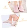 WRITWAA 1pair Silicone Moisturizing Foot Mask Socks for Dry Cracked Feet Fit Gel Heel Covers for Calluses Heel Crack Prevention Softening Hydrating Skin Tone view 3