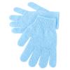 VICASKY 2pair Exfoliating Shower Gloves Five Finger Bath Mitts for Men Women Stretchy Design for Easy Use for Scrubbing Soap Body Wash Blue view 1