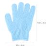 VICASKY 2pair Exfoliating Shower Gloves Five Finger Bath Mitts for Men Women Stretchy Design for Easy Use for Scrubbing Soap Body Wash Blue view 2