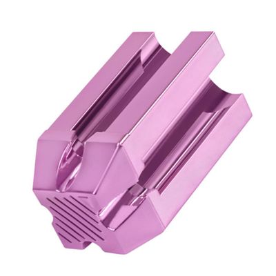 Healeved Flat-tip Brow Pencil Sharpener Tool for Eyeliner and Lip Liner Lightweight Four-Sided Makeup Pencil Sharpening Assistant Rose Pink for Precise Cosmetic Application