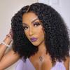 12 Inch Short Bob Wig Human Hair 13x4 Deep Curly Human Hair Wig 200% Density HD Lace Front Wigs Human Hair Pre Plucked Wet and Wavy Bob Wigs for Black Women Natural Hairline Curly Bob Wig view 1