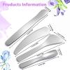4Pcs Mini Metal Cosmetic Spatulas, Skincare Spatula, Facial Spatula, Stainless Steel Applicator Facial Massage Beauty Tools for Mixing and Sampling Lotion Makeup Face Eye Cream (Silver) view 2