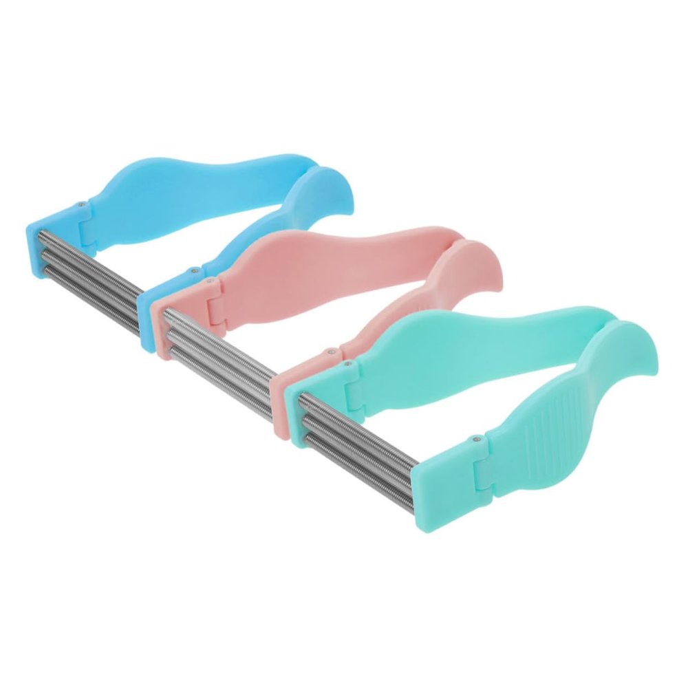 SAFIGLE 3pcs Facial Hair Remover for Women Manual Spring Epilator for Precise Facial Lip Hair Removal Portable Non- Design Travel-Friendly Tool