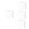 DIYEAH 4sets Heart-Shaped Acrylic Makeup Mixing Palette with Spatulas for Foundation and Eyeshadow Blending Convenient and Practical Cosmetic Mixing Plate for Artists and Beauty view 1
