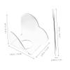 DIYEAH 4sets Heart-Shaped Acrylic Makeup Mixing Palette with Spatulas for Foundation and Eyeshadow Blending Convenient and Practical Cosmetic Mixing Plate for Artists and Beauty view 2