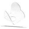 DIYEAH 4sets Heart-Shaped Acrylic Makeup Mixing Palette with Spatulas for Foundation and Eyeshadow Blending Convenient and Practical Cosmetic Mixing Plate for Artists and Beauty view 3