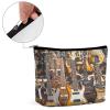 Travel Makeup Bag Portable Cosmetic Bags for Women Guitar Bass Music Musical Instruments Make Up Bags Organizer With Zipper Waterproof Open Flat Toiletry Bag Cute Makeup Pouch for Travel Accessories view 4