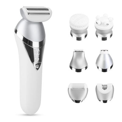 7 in 1 Bikini Trimmer and Shaver Kit for Women,Lady Hair Removal Epilators for Leg Face Arm Bikini Armpit Public Hairs IPX6 Wet and Dry Use Cordless Rechargeable Whole Body Trimmer and Shaver Kit