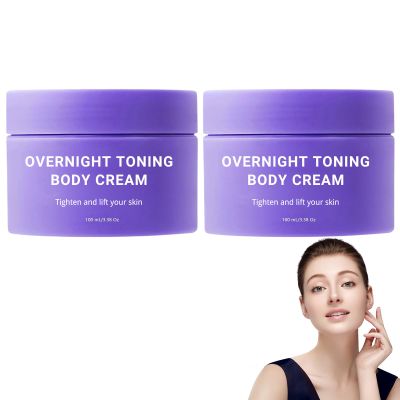 AEEHFENG Overnight Toning Whip, Instant Skin Tightening Cream for Body, Body Firming Cream for Women, Improve Skin Sagging and Fine Lines, Natural Ingredients for All skin Types (2PC)