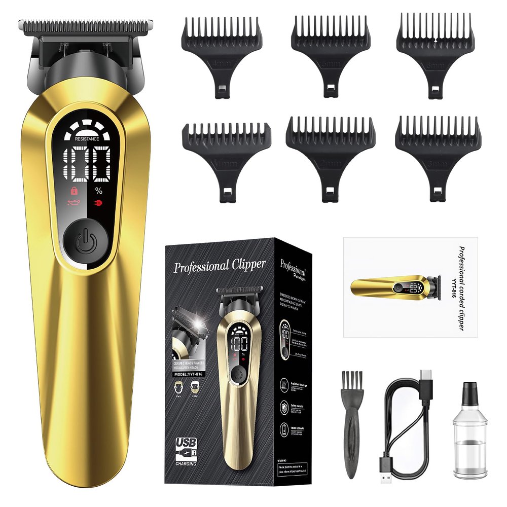 OneNine Professional Hair Clippers for Men, Clipper for Hair Cutting Kit with LCD Display, R-Blade Barber Clipper and Trimmer Set, Cordless Mens Clippers and Grooming Kit for Hair Cutting
