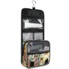 AHENGPAIG Colorful Floral Butterfly Travel Toiletry Bag With Hanging HookWaterproof Makeup Bag Organizer For Women view 3
